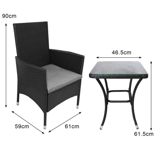 Jardí Rattan Møbelgruppe i Bistro stil forskellige farver