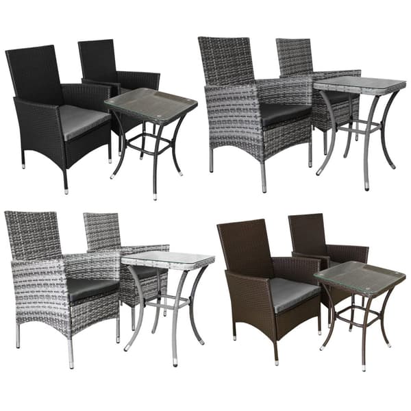 Jardí Rattan Møbelgruppe i Bistro stil forskellige farver
