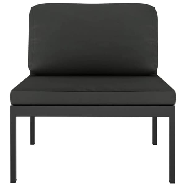 vidaXL 2-personers havesofa med hynder aluminium antracitgrå