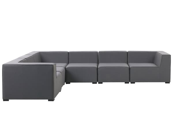 Ulkosohva harmaa 320 x 250 x 65 cm polyesteri alumiini seitsemälle oikea rahi UV-kestävä