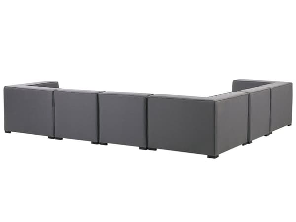 Ulkosohva harmaa 320 x 250 x 65 cm polyesteri alumiini seitsemälle oikea rahi UV-kestävä