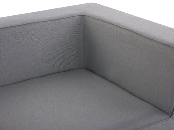 Indendørs udendørs hjørnesofasæt Grå stofbetræk 7 personers med haveloungesæt med quickdry Skum