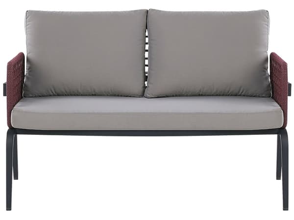 Havesæt grå alu sofa to lænestole med hynder sofabord moderne design