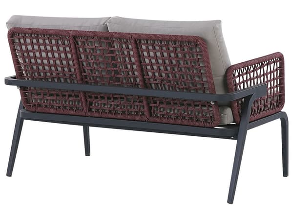 Havesæt grå alu sofa to lænestole med hynder sofabord moderne design