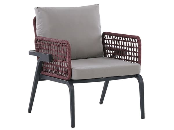 Havesæt grå alu sofa to lænestole med hynder sofabord moderne design