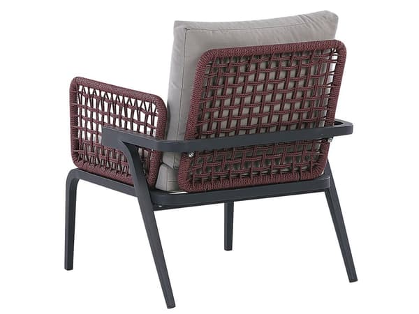 Havesæt grå alu sofa to lænestole med hynder sofabord moderne design