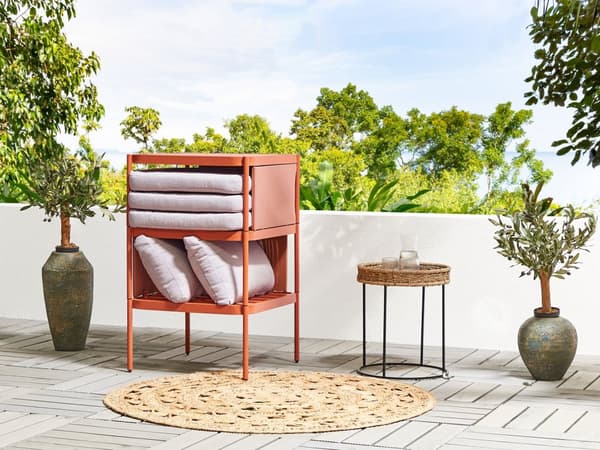 Cabriolet Havesofasæt Orange Aluminium 2 pers. med hynder og bord