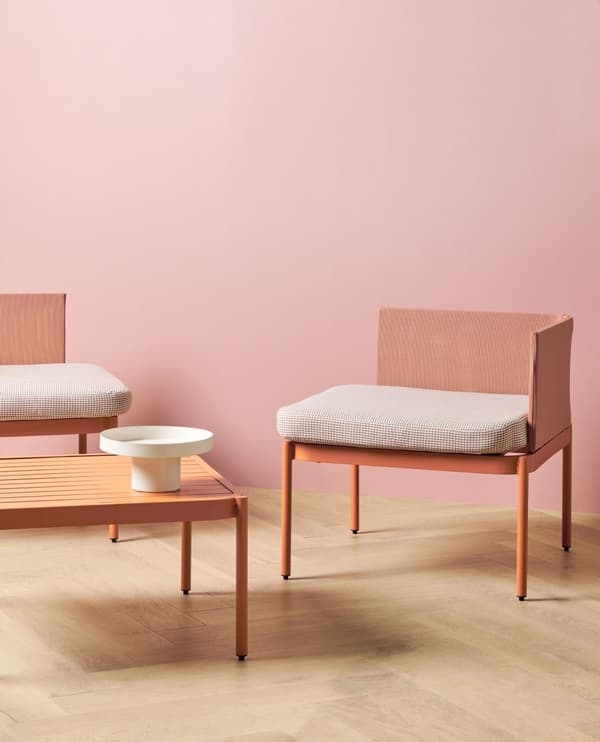 Cabriolet Havesofasæt Orange Aluminium 2 pers. med hynder og bord