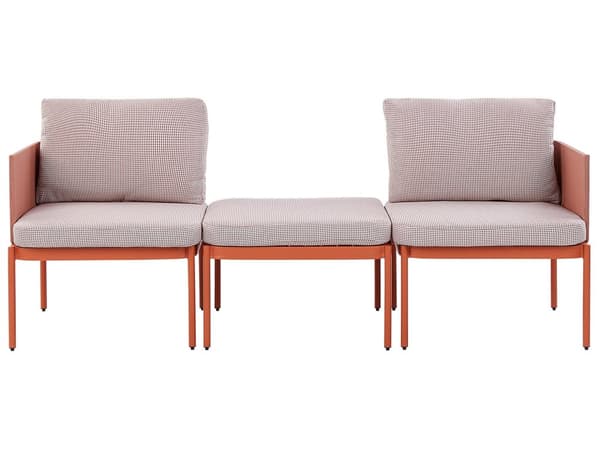 Cabriolet Havesofasæt Orange Aluminium 2 pers. med hynder og bord