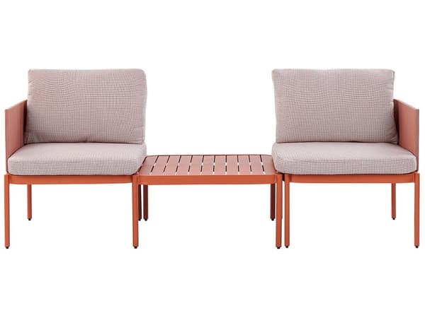 Cabriolet Havesofasæt Orange Aluminium 2 pers. med hynder og bord