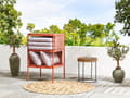 Miniatyrbild 4 av 11: Konvertibelt Trädgårds Loungeset Orange 2-sits Soffa med Kuddar och Bord