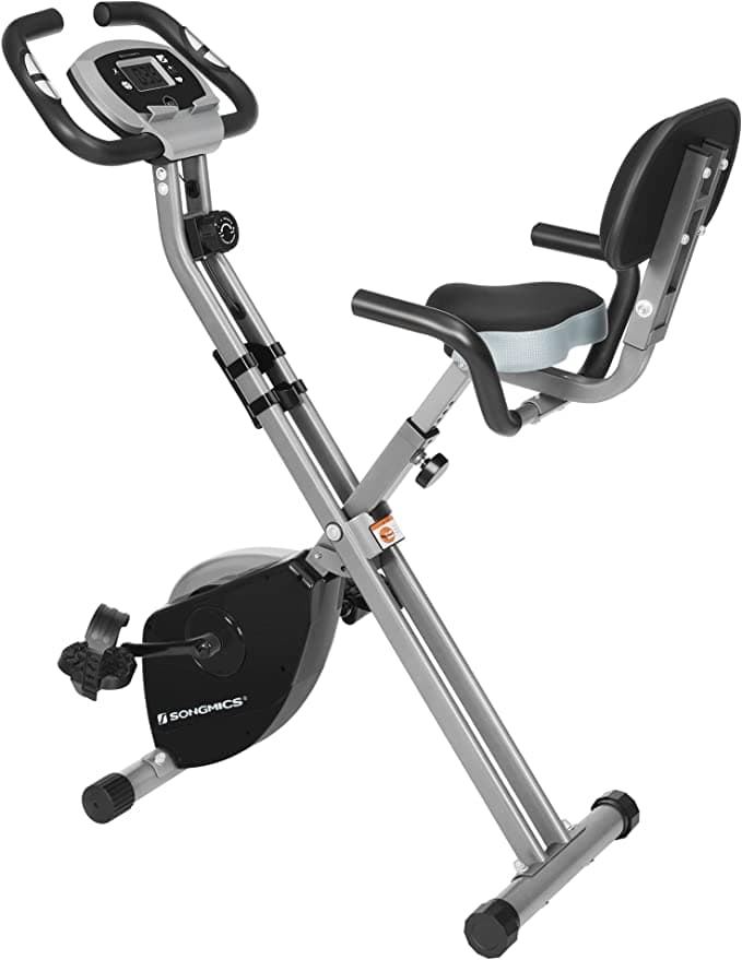 Träningscykel - Hemma fitnesscykel - Vikning med ryggstöd - Putsensor - 8 Magnetiska motståndsnivåer