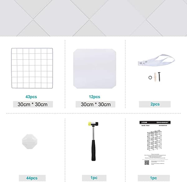 Skab - Skodabinet - Opbevaringsskab - Van Wire Grid - 12 rum
