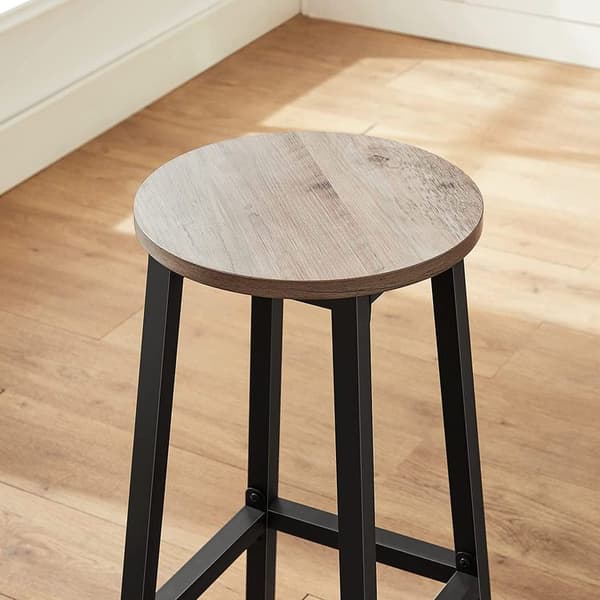 Barstole - Sæt med 2 - Barstole - Køkkenstole - Med robust stålramme - højde 65 cm