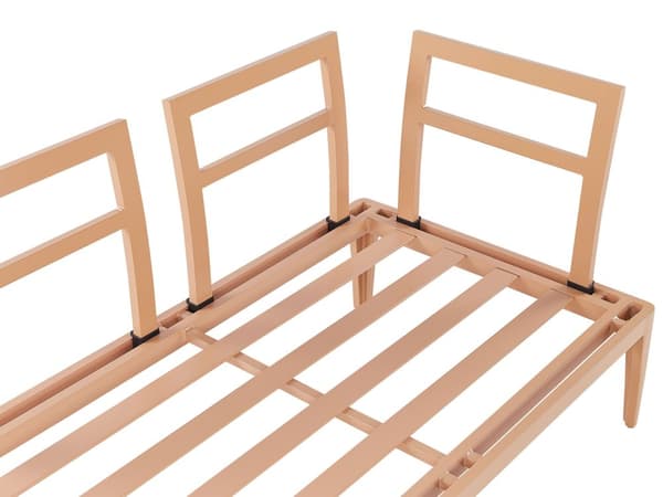 Loungegrupp Grå Aluminium Polyester 6-sits Soffa och 2 Soffbord Utomhus