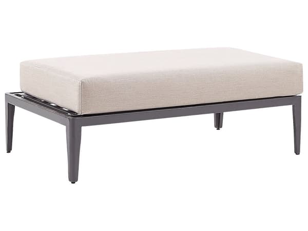 Loungegrupp Grå Aluminium Polyester 6-sits Soffa och 2 Soffbord Utomhus