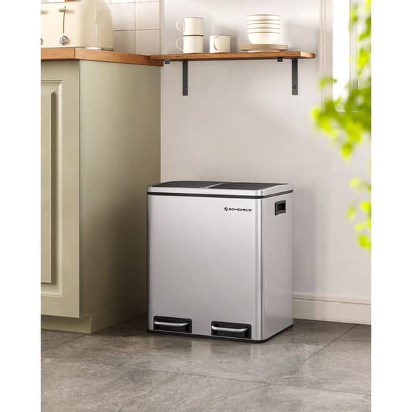 30 l - skraldespand - affaldsseparation - affaldsseparationssystemer - med 2 indre spande - pedalspand