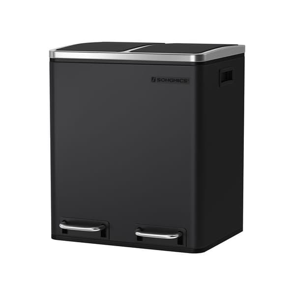 30 l - skraldespand - affaldsseparation - affaldsseparationssystemer - med 2 indre spande - pedalspand