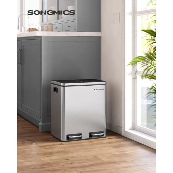 30 l - skraldespand - affaldsseparation - affaldsseparationssystemer - med 2 indre spande - pedalspand