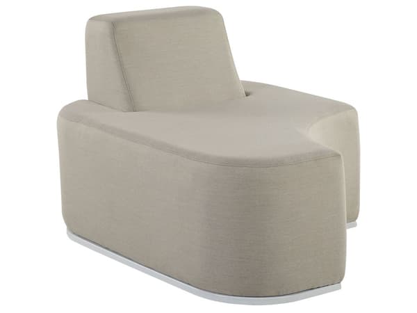 Loungesæt Lysegråt Polstret Skum 4 Personers Havesofa med Osmannisk Skammel Sidebord Quick Dry Skum Moderne Modulær Lego Funktion Udendørs