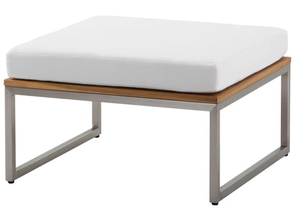 Hagesofa Akasietre Hvite Puter 4-seters Lamelldesign Utendørs Hagesett
