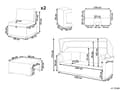 Miniatyrbilde 3 av 11: Utendørs Hagesett Grå Mørkebrun Rotting Sofa Baldakinstoler Sidebord Moderne
