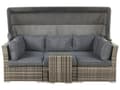 Miniatyrbilde 10 av 11: Utendørs Hagesett Grå Mørkebrun Rotting Sofa Baldakinstoler Sidebord Moderne
