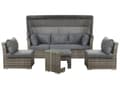 Miniatyrbilde 1 av 11: Utendørs Hagesett Grå Mørkebrun Rotting Sofa Baldakinstoler Sidebord Moderne