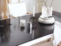 Miniatyrbilde 6 av 11: Utendørs spisegruppe Hvit 6 stoler 180 x 90 cm Bordplate i svart granitt Hagemøbler Spisestoler Spisebord