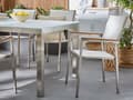 Miniatyrbilde 5 av 11: Hagemøbelsett Hvit Svart Flammet Basalt 180 x 90 cm 6-seter Hage Bordplate Moderne Terrasse