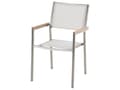 Miniatyrbilde 8 av 11: Hagemøbelsett Hvit Svart Flammet Basalt 180 x 90 cm 6-seter Hage Bordplate Moderne Terrasse