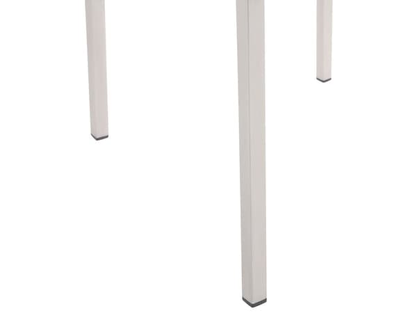 Hagemøbelsett Hvit Svart Flammet Basalt 180 x 90 cm 6-seter Hage Bordplate Moderne Terrasse