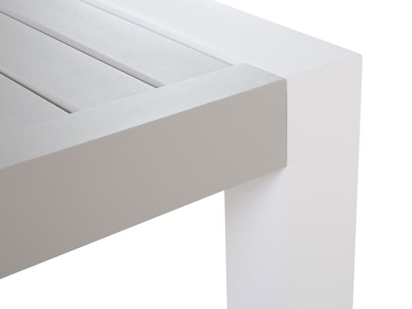 Hagesett Hvit Grå Aluminium 6-seters Terrasse Utendørs Skandinavisk Stil