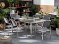 Miniatyrbilde 2 av 11: Hagemøbelsett Grå Granitt 180 x 90 cm 6-seter Hage Bordplate Moderne Terrasse