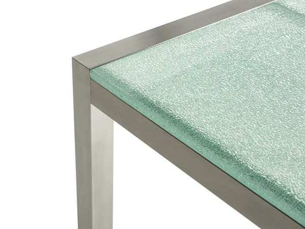 Hagemøbelsett Svart Glass 220 x 100 cm 8-seter Hage Utendørs Terrasse