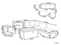 Miniatyrbilde 3 av 11: Loungesett Hvit Grønn Aluminium Kunsttre 5-seters sofa Sofabord Sidebord Moderne design Hagemøbler Sittegruppe Utendørs