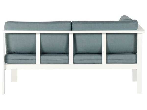Loungesett Hvit Grønn Aluminium Kunsttre 5-seters sofa Sofabord Sidebord Moderne design Hagemøbler Sittegruppe Utendørs
