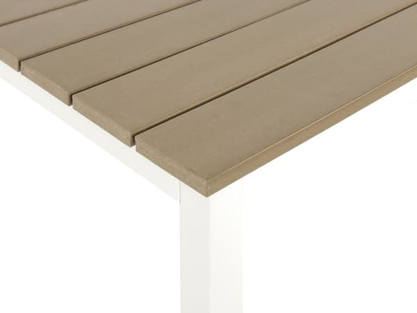 Loungesett Hvit Grønn Aluminium Kunsttre 5-seters sofa Sofabord Sidebord Moderne design Hagemøbler Sittegruppe Utendørs