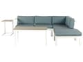 Miniatyrbilde 1 av 11: Loungesett Hvit Grønn Aluminium Kunsttre 5-seters sofa Sofabord Sidebord Moderne design Hagemøbler Sittegruppe Utendørs