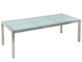 Miniatyrbilde 10 av 11: Utendørs spisegruppe Grå 8 stoler 220 x 100 cm Bordplate i glass Trippel plate Hagemøbler Spisestoler Spisebord
