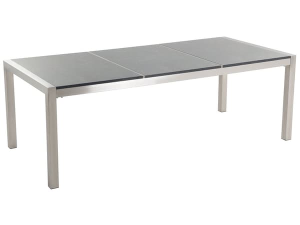 Hagemøbelsett Grå med flammet granitt 220 x 100 cm 8-seter Hage Utendørs Terrasse