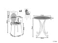 Miniatyrbilde 3 av 11: Bistrosett Grå Metall 2-seter Balkong Terrasse Hage Romantisk