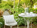 Miniatyrbilde 5 av 11: Bistrosett Grå Metall 2-seter Balkong Terrasse Hage Romantisk