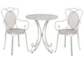 Miniatyrbilde 1 av 11: Bistrosett Grå Metall 2-seter Balkong Terrasse Hage Romantisk
