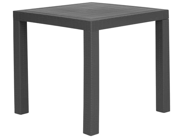 Hagesett Gråt Firkantet bord 80 x 80 cm 4 stabelbare stoler 4 seter Minimalistisk
