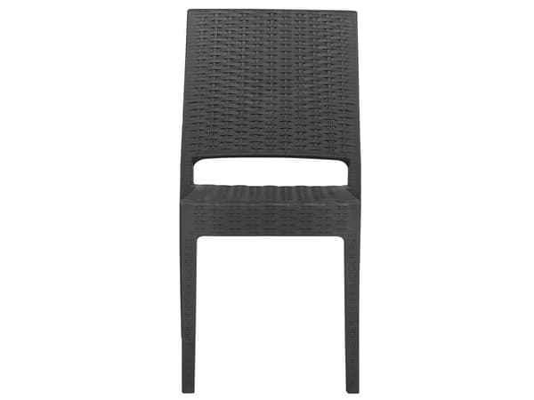 Hagesett Gråt Firkantet bord 80 x 80 cm 4 stabelbare stoler 4 seter Minimalistisk