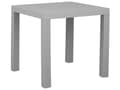 Miniatyrbilde 4 av 11: Hagesett Lysegrå Grå firkantet bord 80 x 80 cm 4 stabelbare stoler 4 seter Minimalistisk
