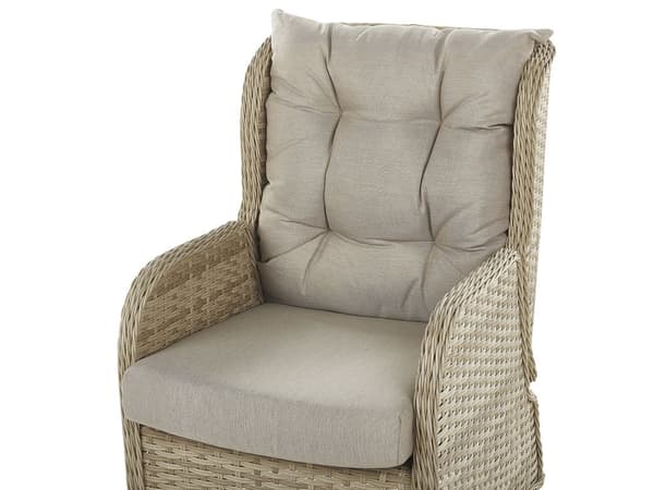Loungesett Hagemøbler 2-seters Beige Kunstrotting Tradisjonell