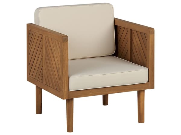 Hagesofasett Akasietre Lys beige 6 Puter Moderne Design Utendørs