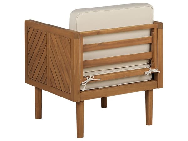 Hagesofasett Akasietre Lys beige 6 Puter Moderne Design Utendørs